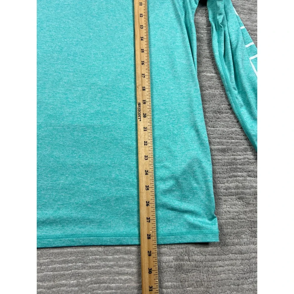Spyder Rash Guard Mens Medium Teal Surf Sand Sun Long Sleeve UPF 50+ Swim Shirt